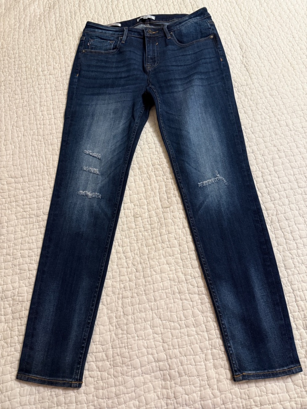 Vigoss Jagger Skinny Dark Blue Women's Distressed Jeans